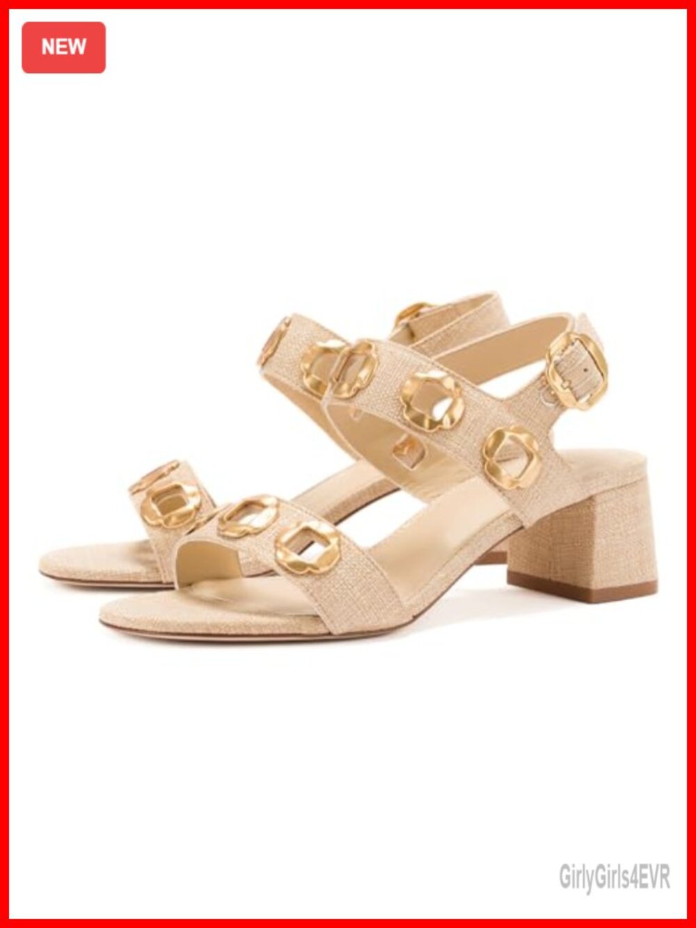 Womens Open Toe Chunky Block Low Heel Sandals Faux Leather Dressy Buckle Ankle